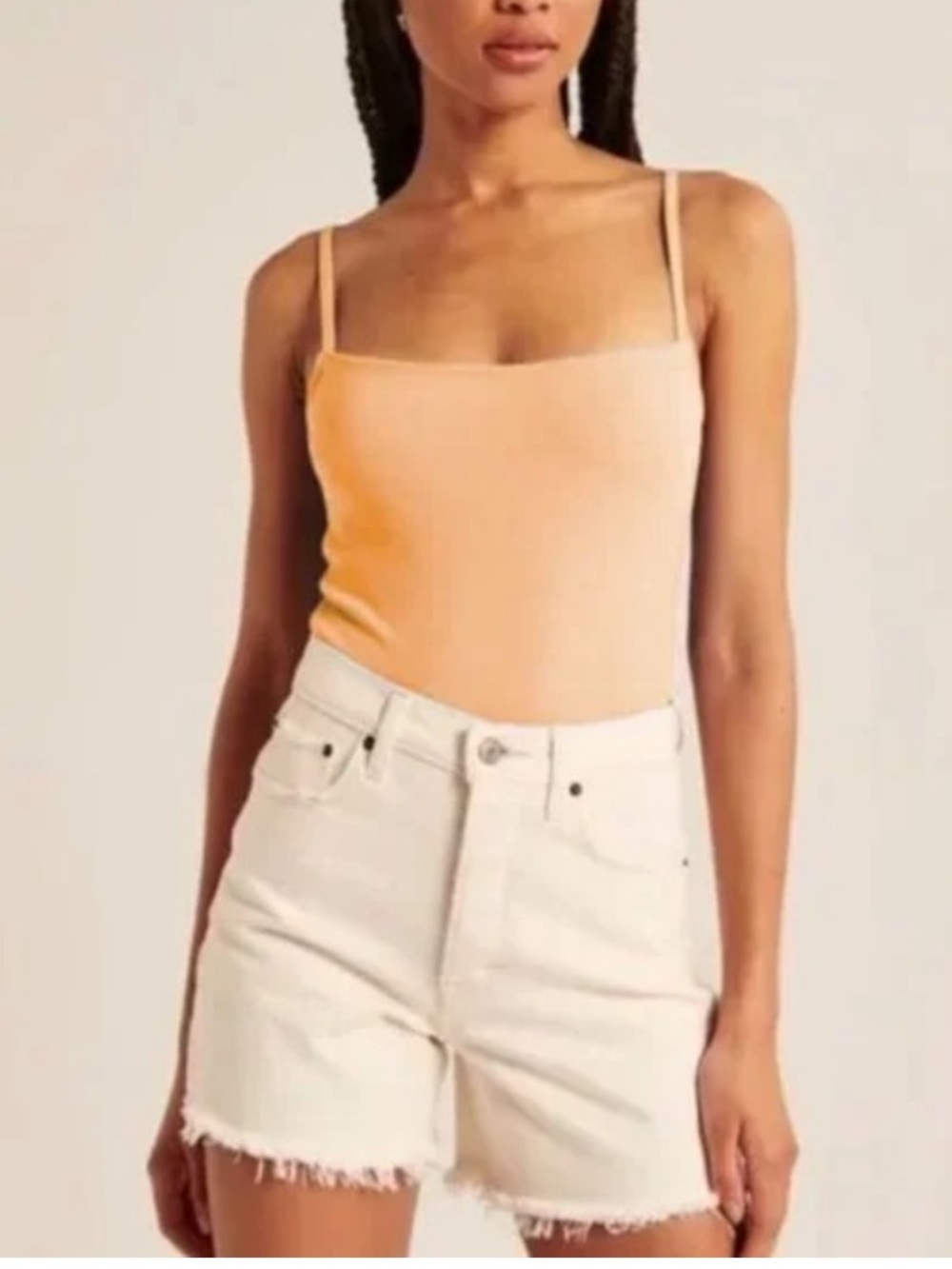Abercrombie & Fitch Ribbed Open Back Bodysuit XXS